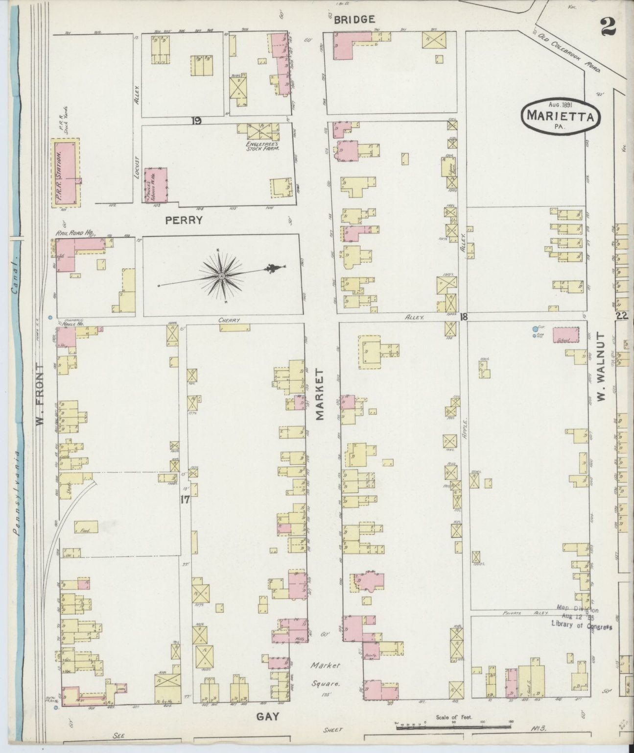 Fire Insurance Maps of Marietta 1891 Marietta, PA