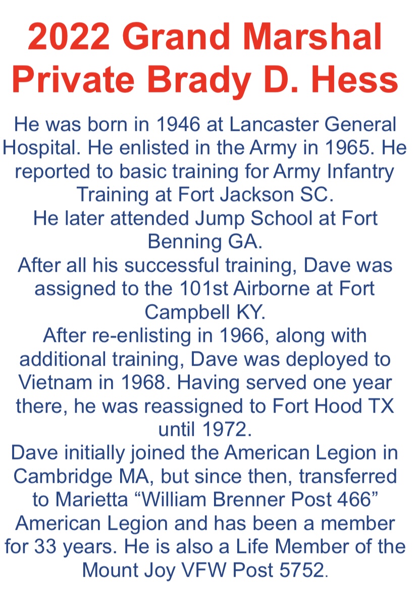 Memorial Day Parade 2023 Marietta, PA